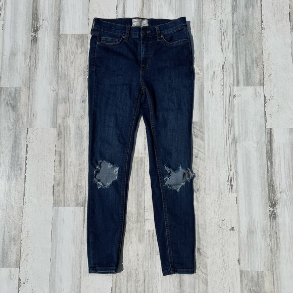 *Not for Sale* Free People Cropped Skinny Jeans Size: 26 - Picture 1 of 4
